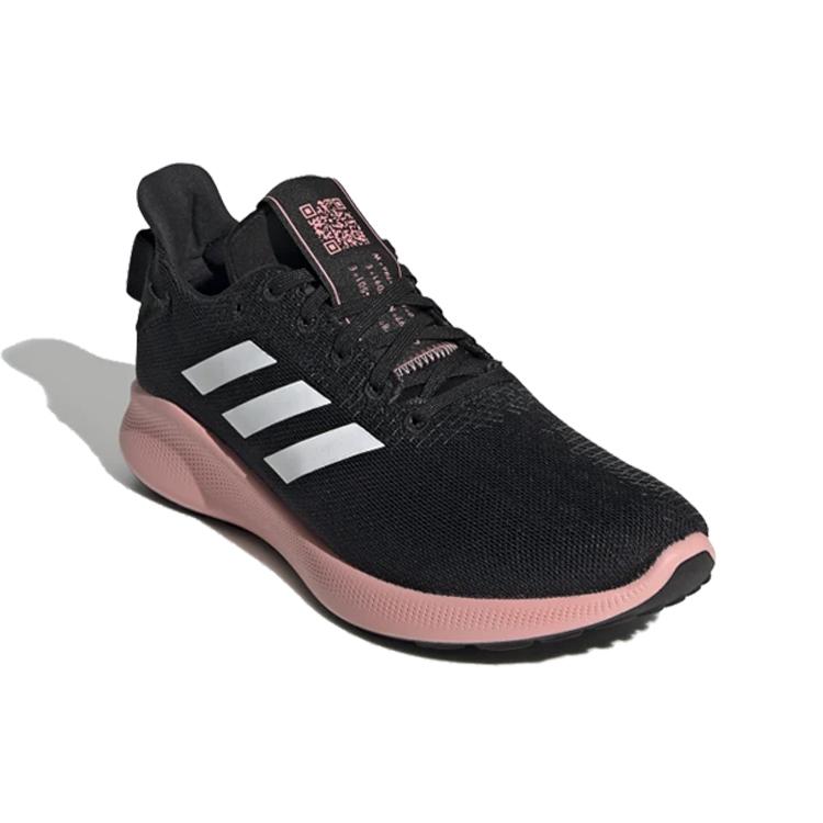 hardloopschoen, sportschoen, neon roze zool, knit upper, driekleur ontwerp