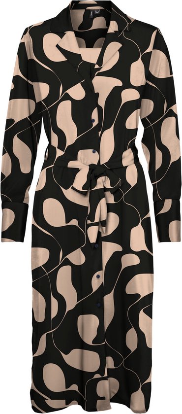 VERO MODA  Maat M  - VMLYDIA LS CALF SHIRT DRESS WVN - Dames - Maxi jurken