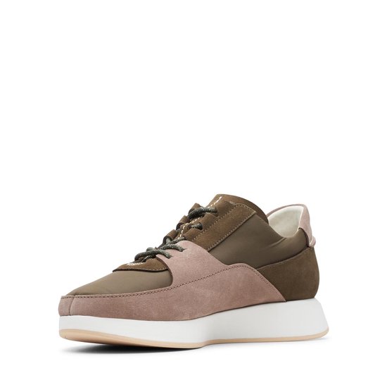 Clarks Originals Kiowa Pace Heren Sneakers - Olive Combi - Maat 40
