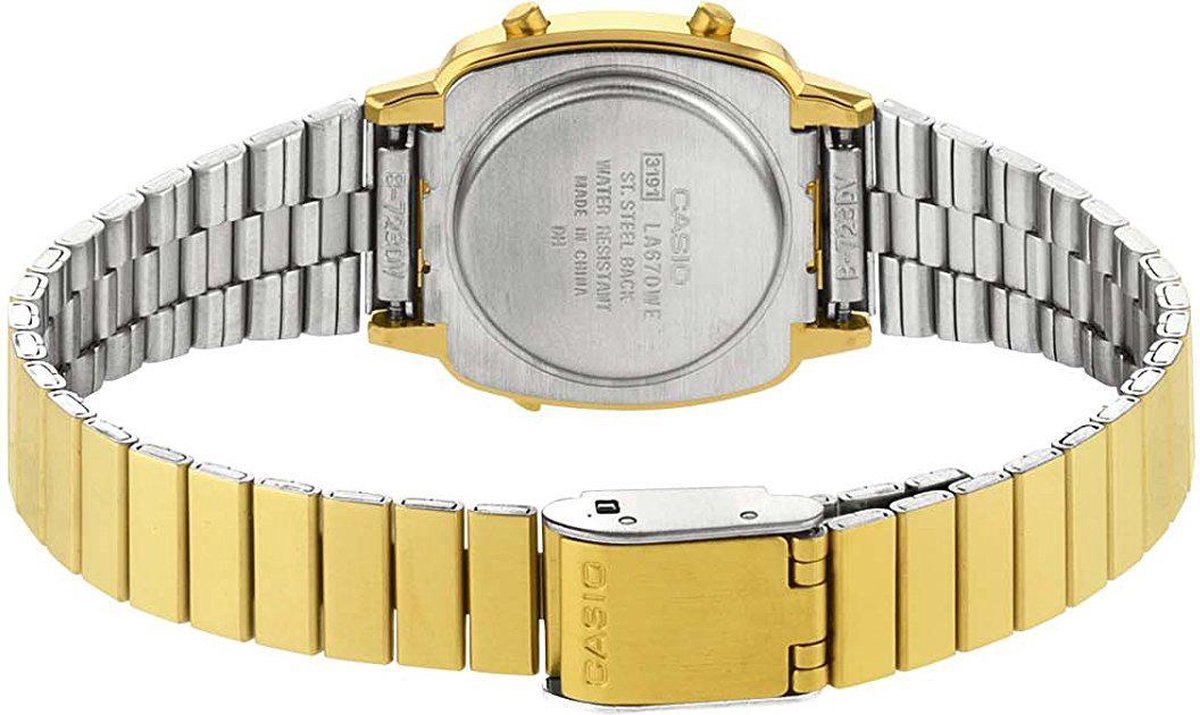 Casio Vintage Mini LA670WEGA-9EF Unisex Horloge 25 mm - Goudkleurig
