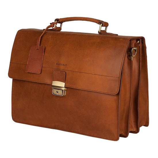 Burkely Vintage Dean Briefcase Aktetas - Cognac