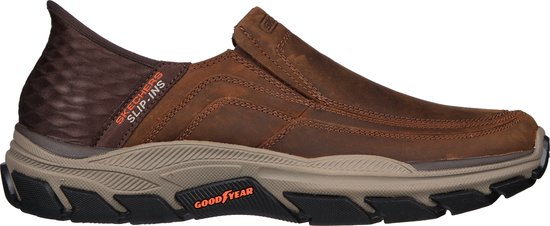 Skechers  - Maat 43 - Respected - Elgin Heren Instappers - Bruin