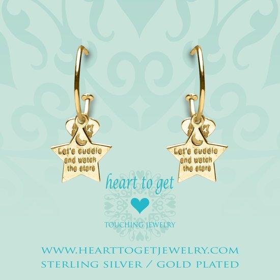 Heart to Get 925 Sterling Zilveren Goudkleurige Bohemian Star Oorbellen