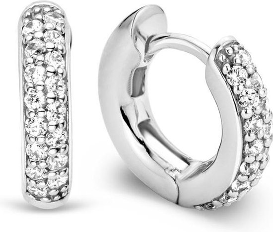 TI SENTO Dames Oorbellen - 925 zilver - Zirconia wit - 7210ZI