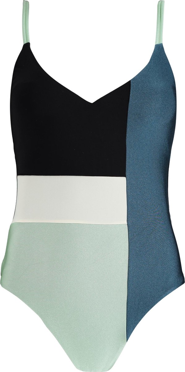 badpak, onepiece, multicolor, spaghetti straps, mouwloos/no sleeves