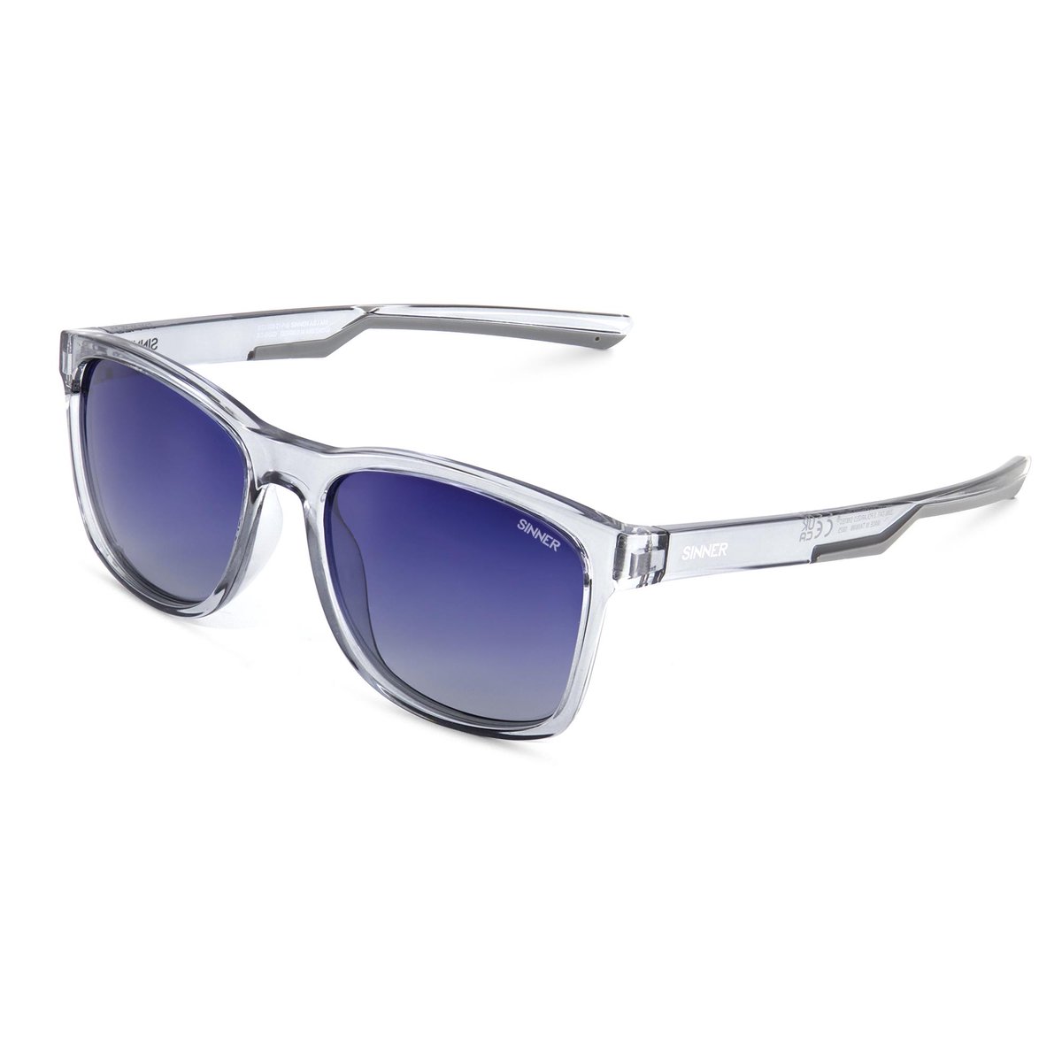 zonnebril, sunglasses, blauw, transparant, frame