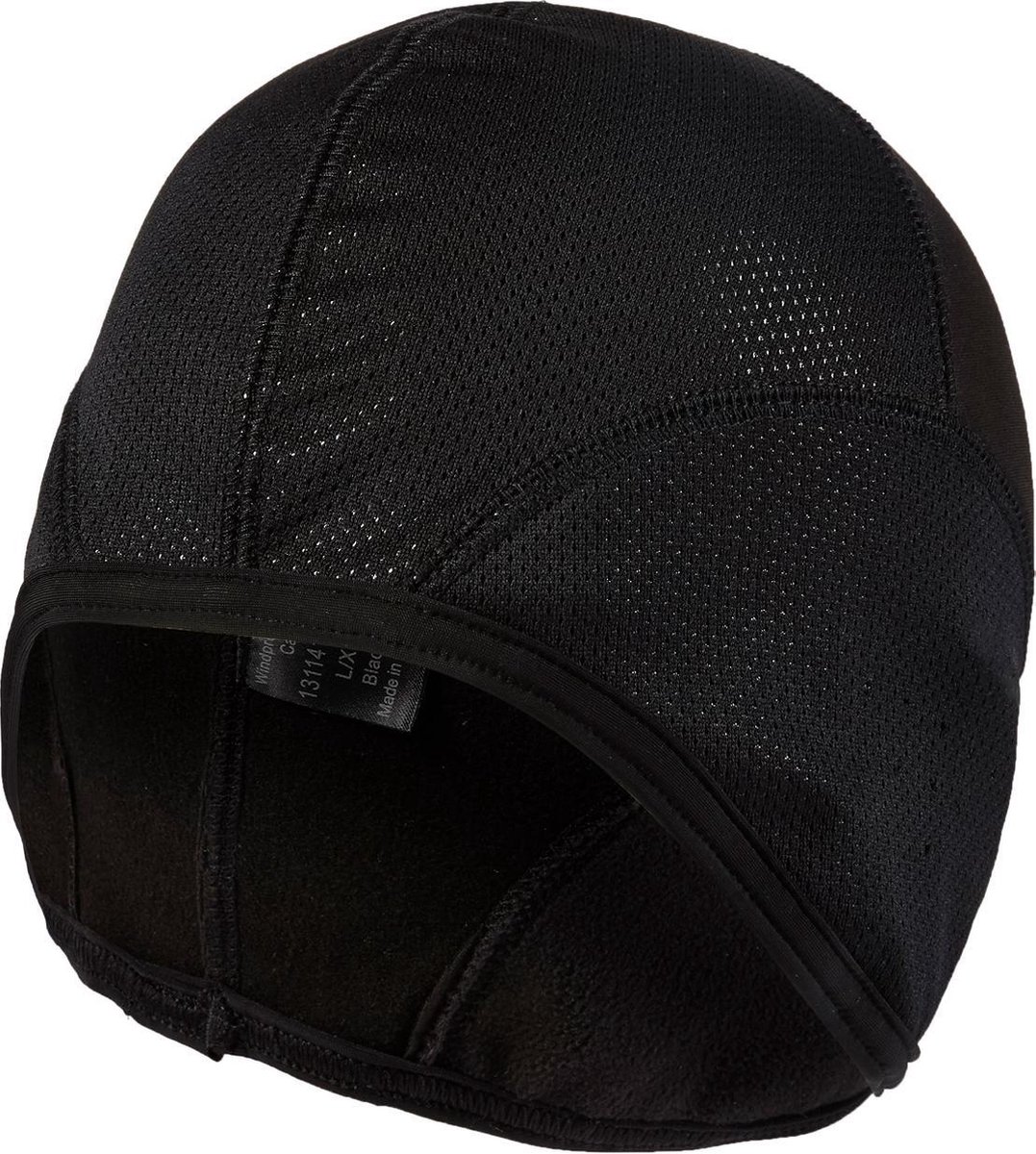 fietshelm, hoed, mouwloze helm, mesh stof, zwarte kleur