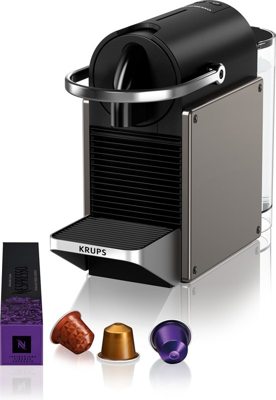 Krups Nespresso Pixie XN306T - Koffiecupmachine - Titan - Compact