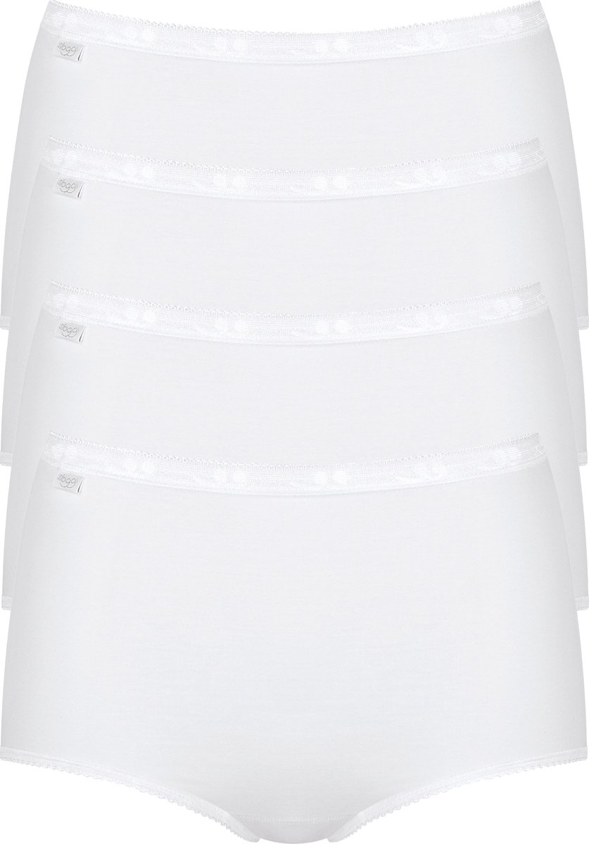 Sloggi - maat 38 - Basic+ Dames Maxi slip - 4-pack - Wit