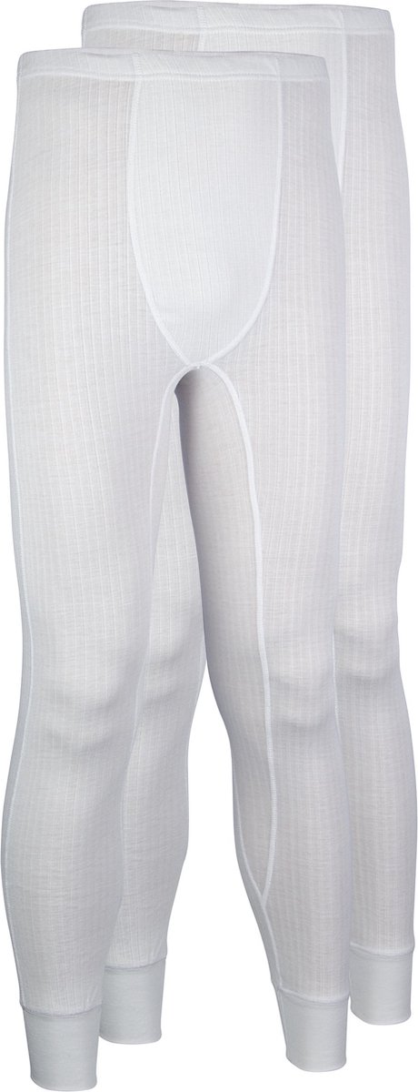 Avento - Maat S Thermobroek Mannen - 2-Pack - Wit Kleding, Kousen, Panty's, Broeken
