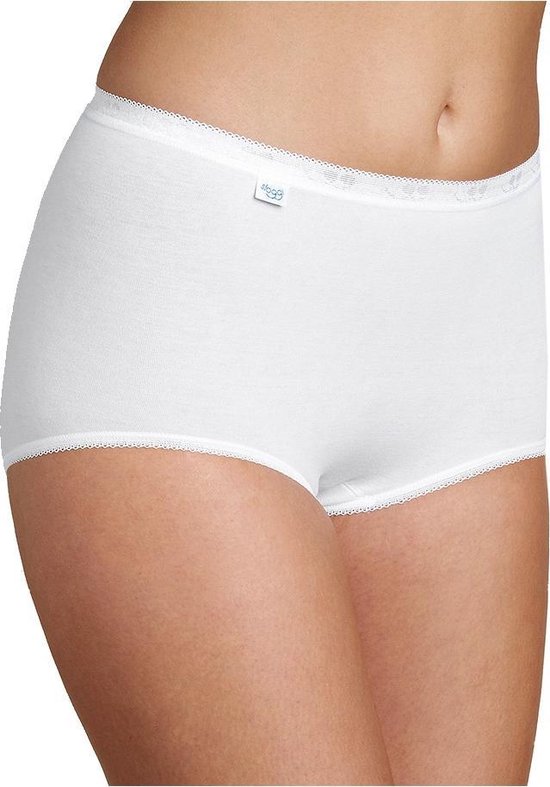 Sloggi - Maat 48 - Basic Maxi - Sportonderbroek - Dames - Wit - 4-pack