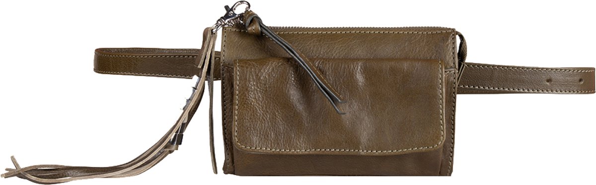 laptoptas, Kleine schoudertas, bruine leer, riemriem, kleine portemonnee