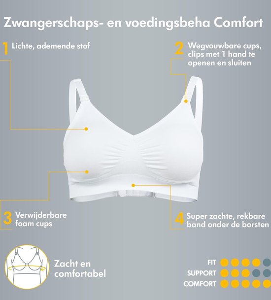Medela - Maat L - Zwangerschaps- & voedingsbeha Comfort - Zwart