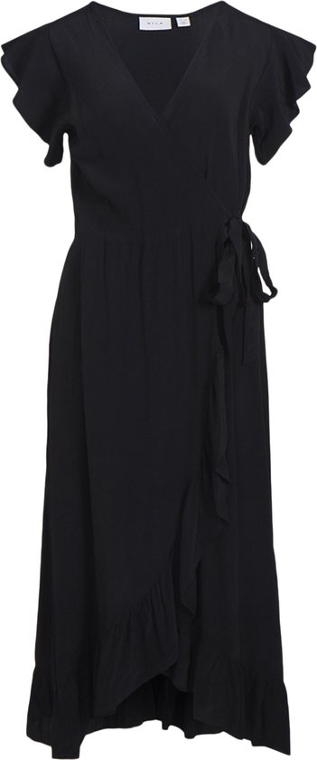 VILA - Maat 40 - VIFINI WRAP S/S LONG DRESS  NOOS Dames Jurk