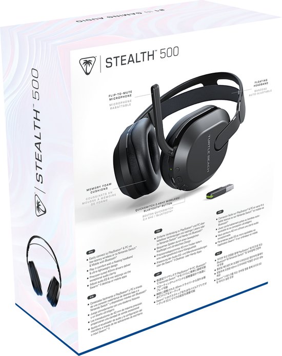 Turtle Beach Stealth 500 – Draadloze Multiplatform gaming headset – PS5, PS4, Nintendo Switch & PC