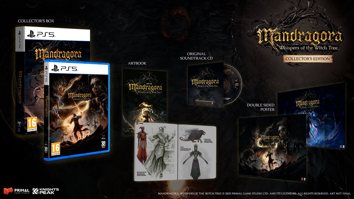 ps5, collector's edition, mandragora, soundtrack, poster