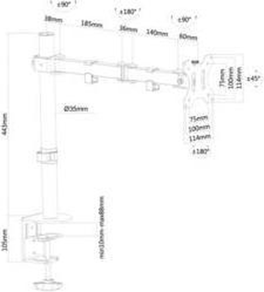 Neomounts by Newstar FPMA-D550BLACK Monitorbeugel