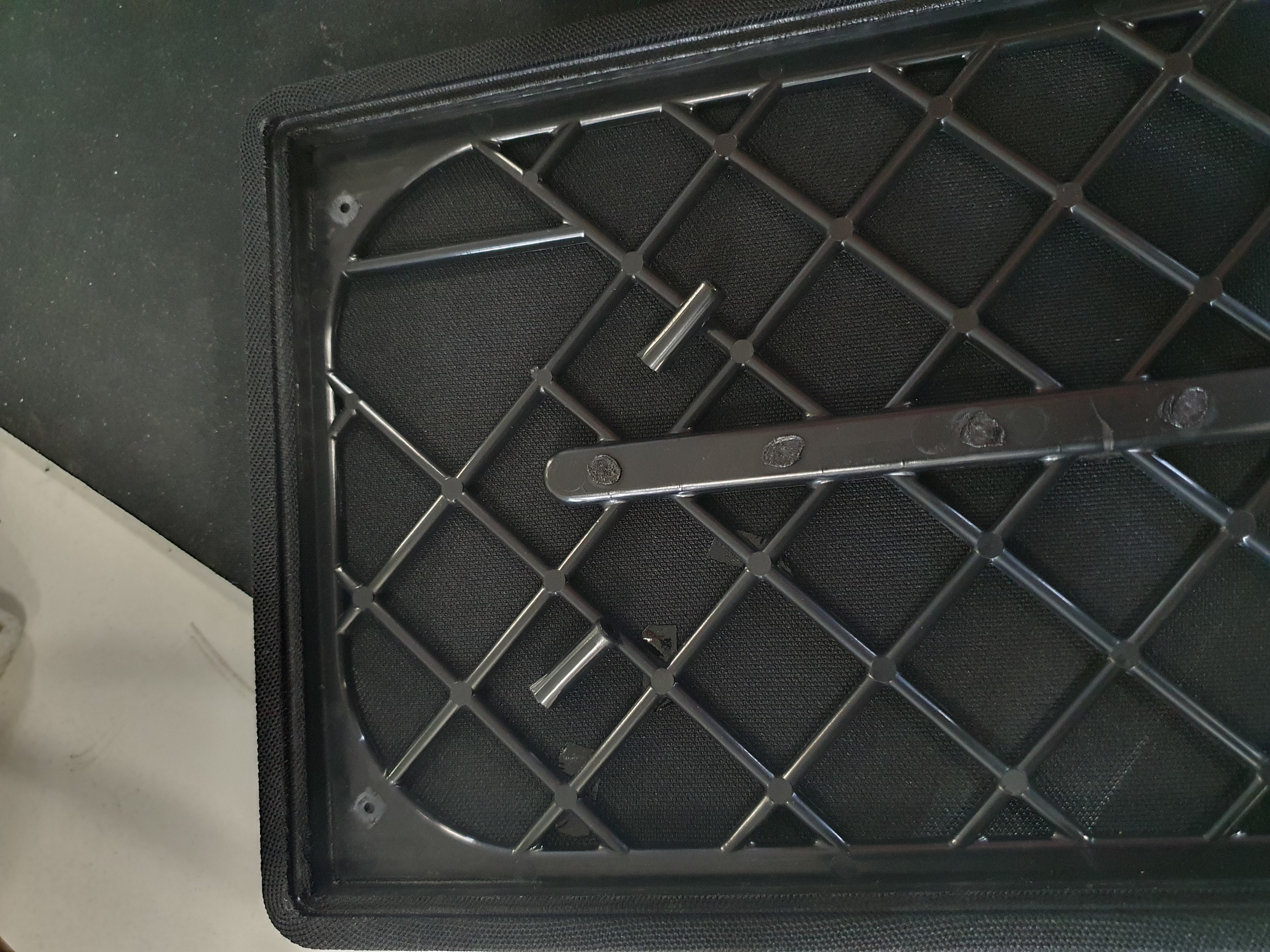 grille, netwerk, grijper, synthetisch, vehikel-inrichting