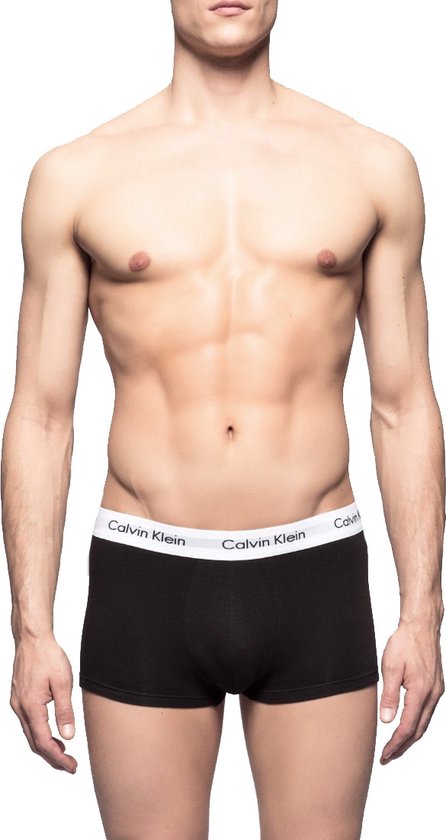 Calvin Klein - Maat M - 3-Pack Heren Low Rise Trunks - Zwart
