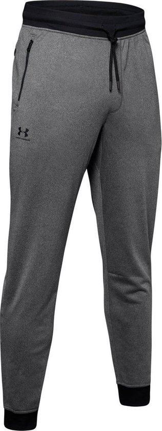 Under Armour Sportstyle Tricot Jogger Sportbroek Heren - Carbon Heather - Maat M