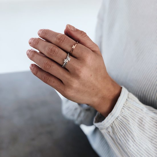 Esprit ESRG005313 Play - ring - Zilver - Zilverkleurig -Ringmaat: 16.00 mm / maat 50