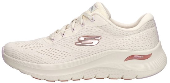 sneaker, witte schoen, mesh bovenwerk, platform zool, S-logo