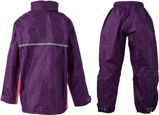 Ralka Regenpak - Kinderen - Unisex - Paars - Maat 128