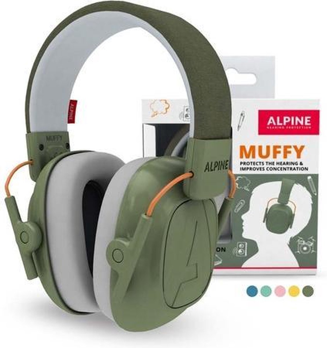 Alpine Muffy Kids Kinder Oorkap - Premium Gehoorbescherming voor kinderen tot 16 jaar - Verstelbare