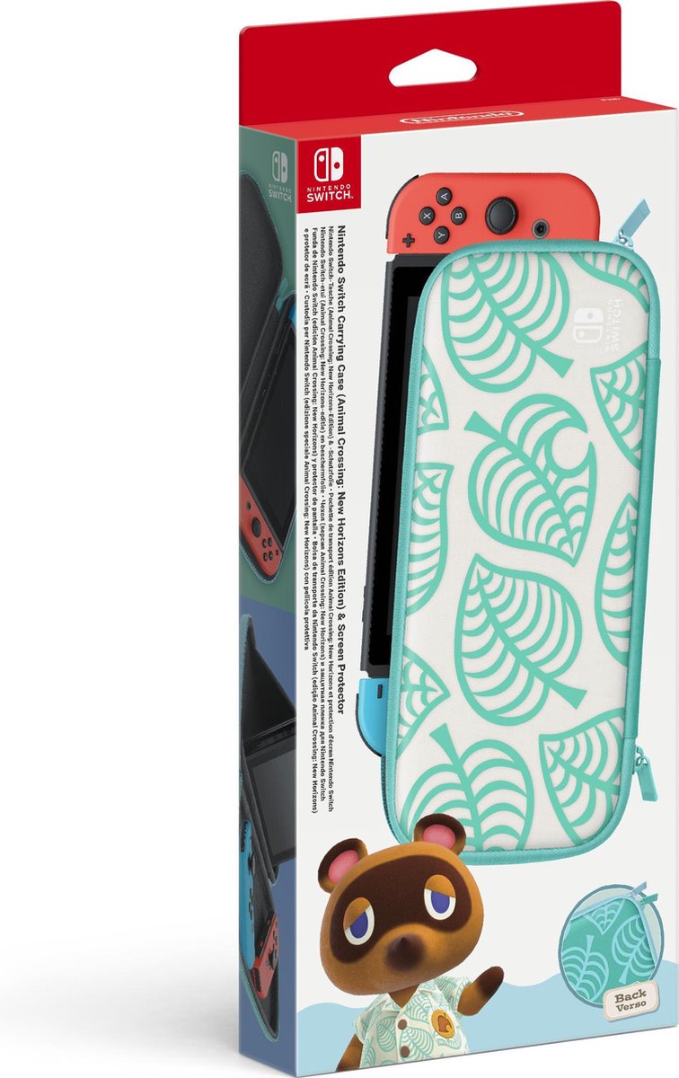 Nintendo Official Switch Carrying Case - Animal Crossing New Horizon Edition + Screen Protector
