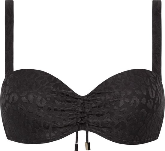 Beachlife - Maat 36D - Textured Leo voorgevormde bikinitop met beugel Dames