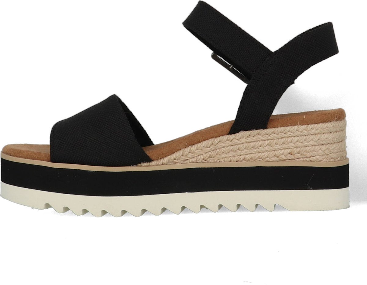 TOMS - Maat: 37 - Shoes DIANA - Volwassenen Sandalen met hak - Kleur: Zwart