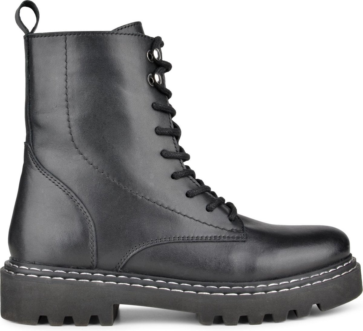 laarzen, combatboot, leren, zwart, stijlvol