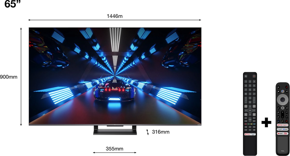 TCL 65C731 - 65 inch - 4K QLED - 2022