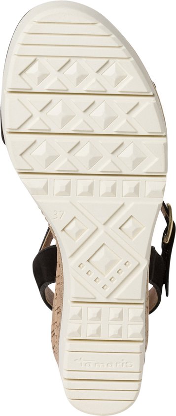 Tamaris Essentials - maat 38 - Dames Sandalen - BLACK COMB