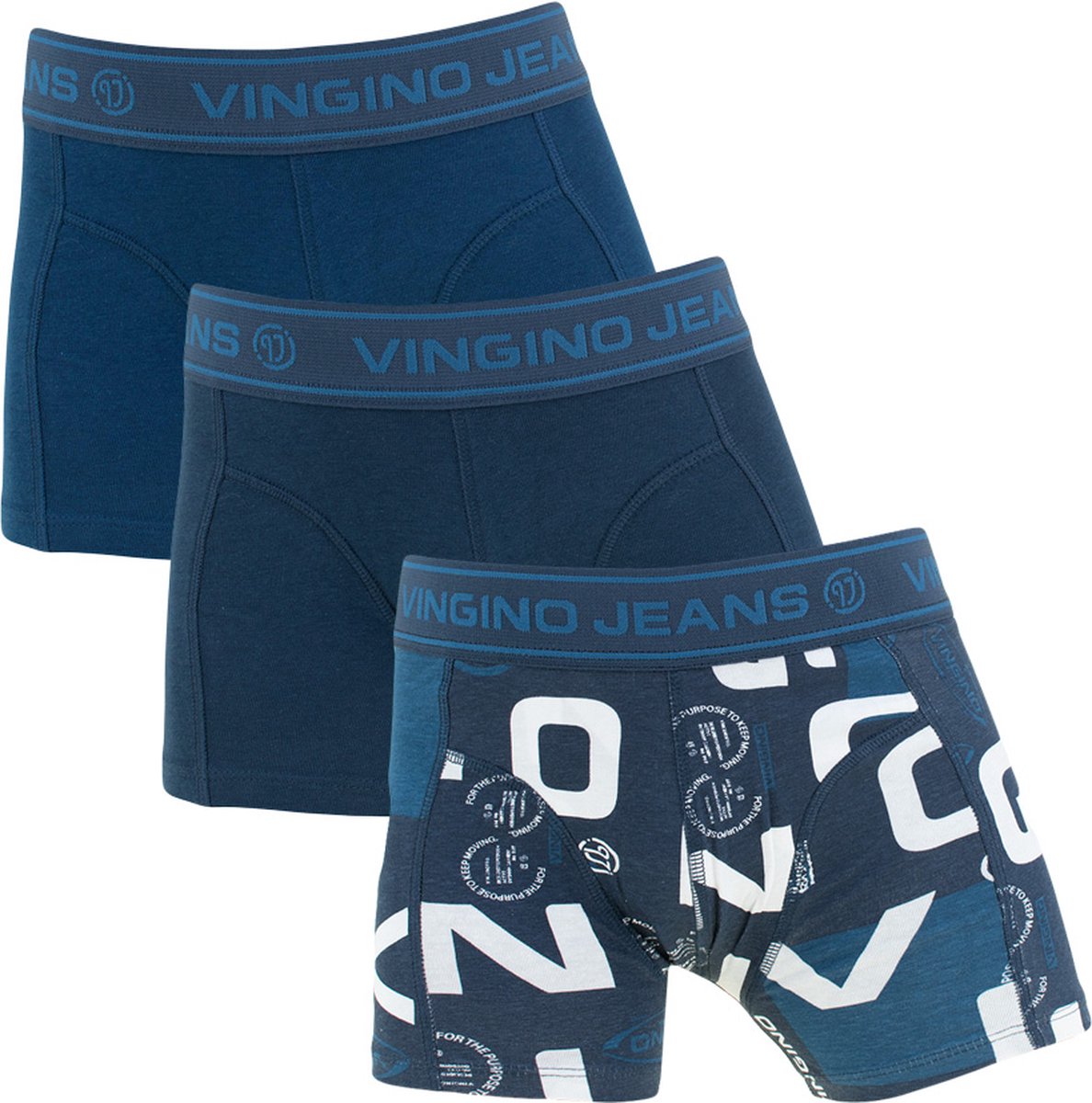 Vingino - Maat 176 - Logo 3 Pack Jongens Onderbroek