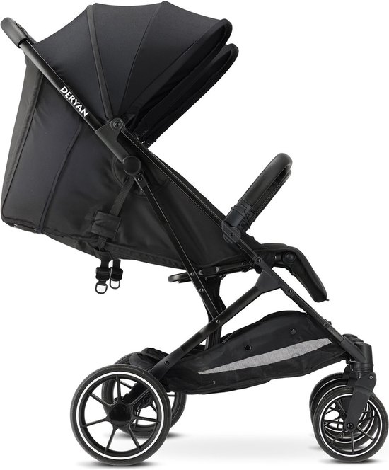 Deryan Rolo X2 XL Duo Buggy - 2 persoons - Compact & Licht - Zwart