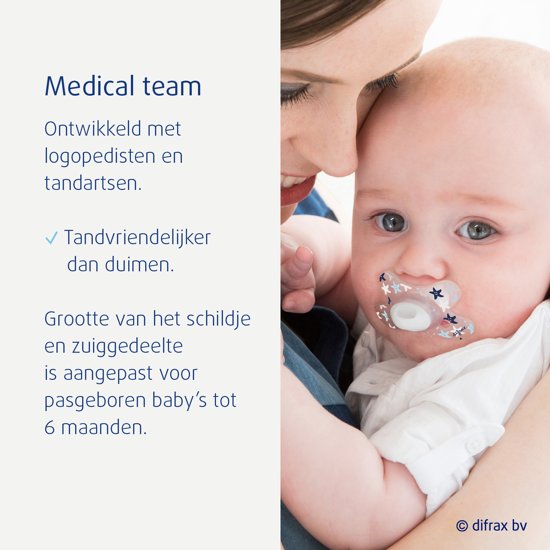 Difrax - Newborn Babypakket - Makkelijk geaccepteerd, Anti Koliek, BPA-vrij, Vlindervorm