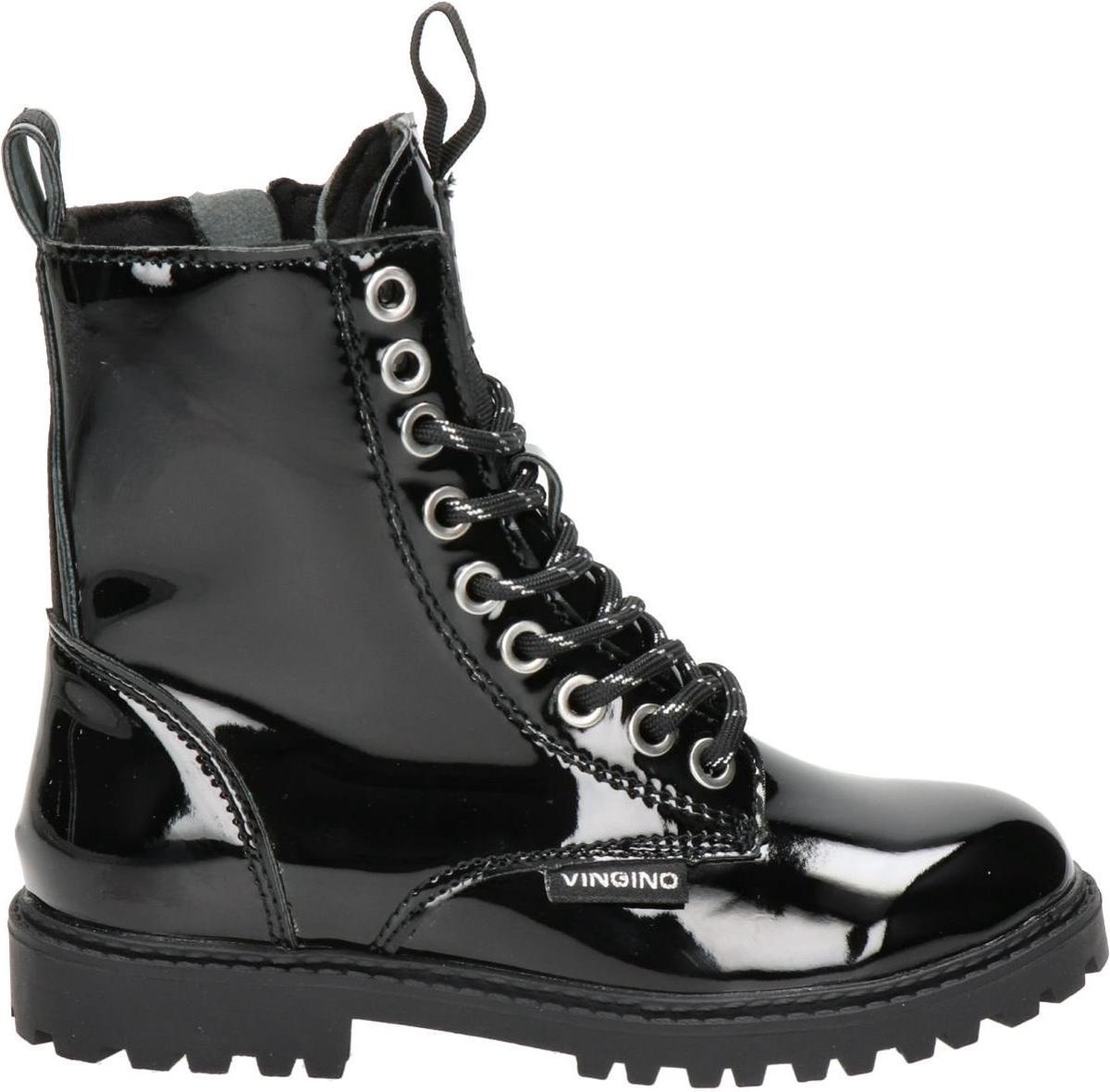 laarzen, boots, lakleer, gladde afwerking, veterlaars