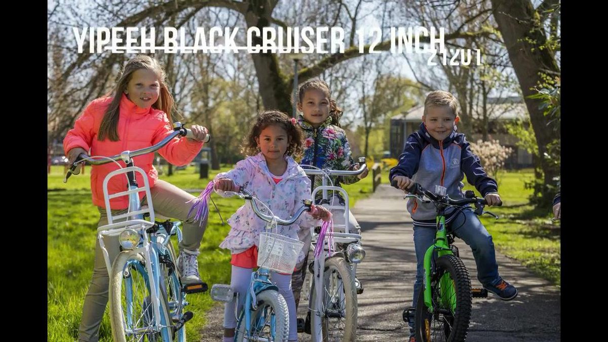 Volare Black Cruiser Kinderfiets - Jongens - 12 inch - Zwart