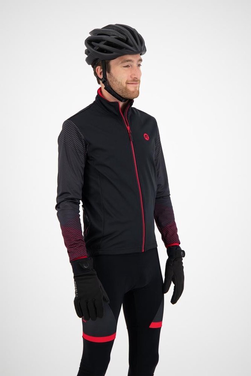 Rogelli Winterjack Wire Zwart/Rood XL