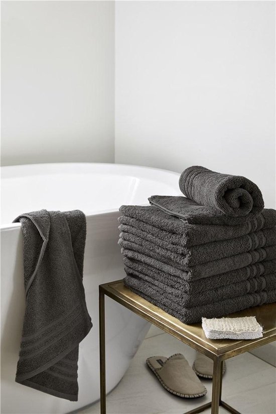 Byrklund Badlaken Bath Basics - 70x140 - 100% Katoen - Antraciet