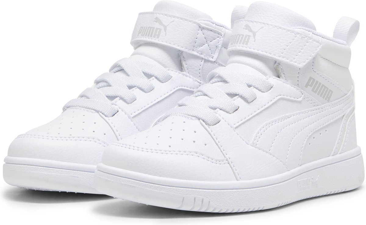 sneakers, witte schoenen, mid hoogte, rugzakpak, puma logo