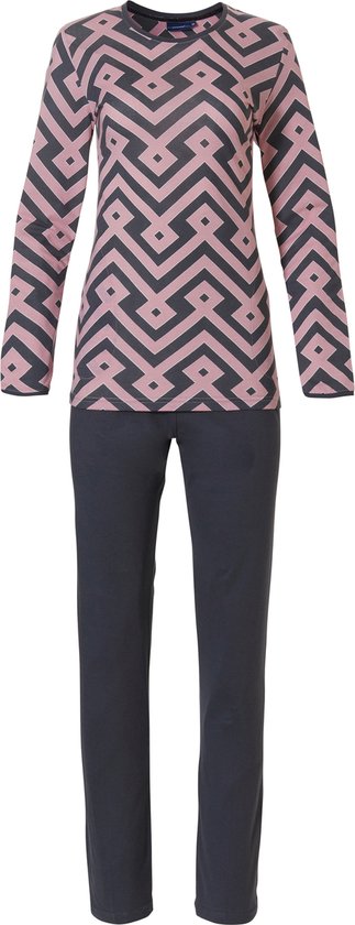 dgmoutlet-nl-Pastunette-Graphic-Mauve-Pyjamaset-Roze-Grijs-Maat-48-aanbieding-sale-korting-1 Lange mouwen, Mouw, Broeken, Jas, Persoon