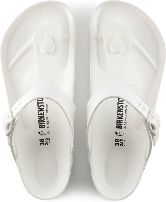 Birkenstock - Maat 41 - Gizeh EVA White Regular Dames Slippers - White