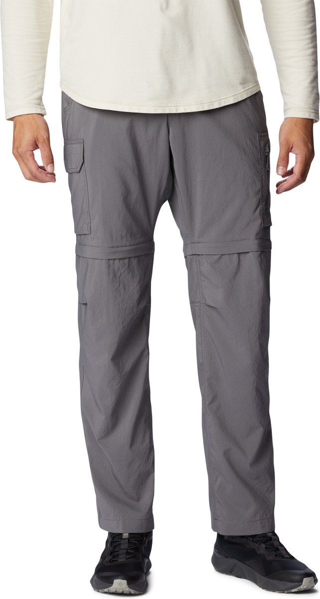 broek, grijs, cargo, zakken, knielaarzen
