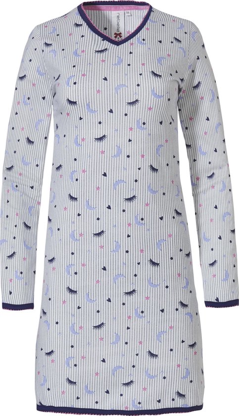 Rebelle Maat 42  Stars Vrouwen Nachthemd - Dark Blue