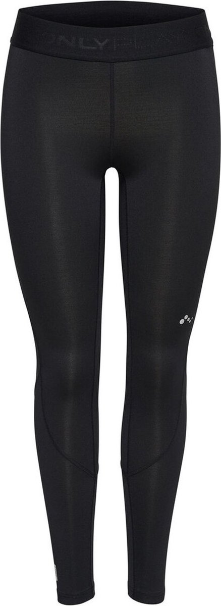 leggings, zwart, volledige lengte, stretch, elastische tailleband