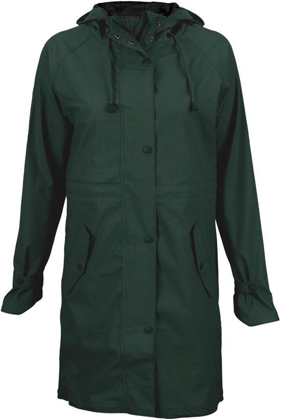 Ralka Regenjas Dames - Mizzle - Donkergroen/Zwart - 36