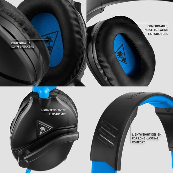 Turtle Beach Recon 70P - Gaming Headset - PS4, Nintendo Switch, Xbox One, PC &amp; Mobile - Zwart