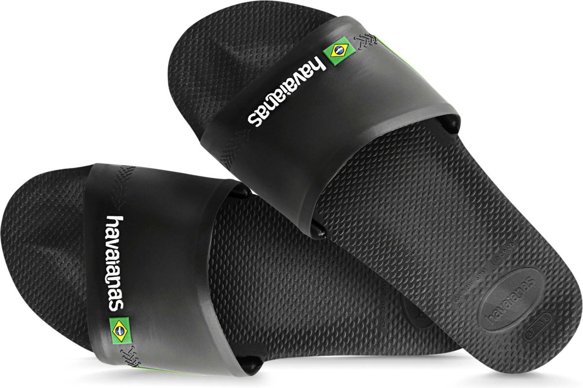 Havaianas - maat 43-44- Slide Brasil Unisex Slippers - Black